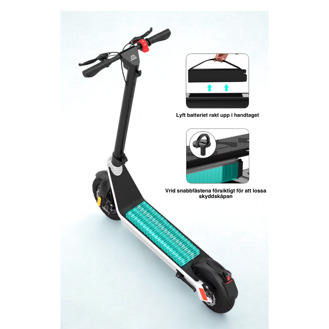 X9 pro max - Smart elspark med upp till 80km räckvidd optimerad för pendling, äventyr eller semester(inkl sits).