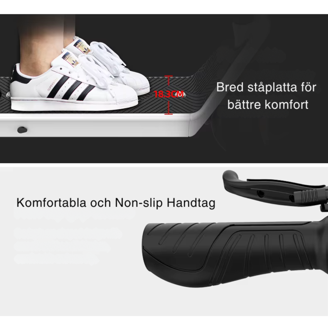 X9 pro max - Smart elspark med upp till 80km räckvidd optimerad för pendling, äventyr eller semester(inkl sits).