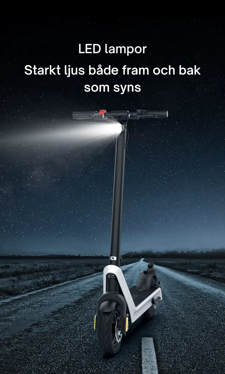 X9 pro max - Smart elspark med upp till 80km räckvidd optimerad för pendling, äventyr eller semester(inkl sits).