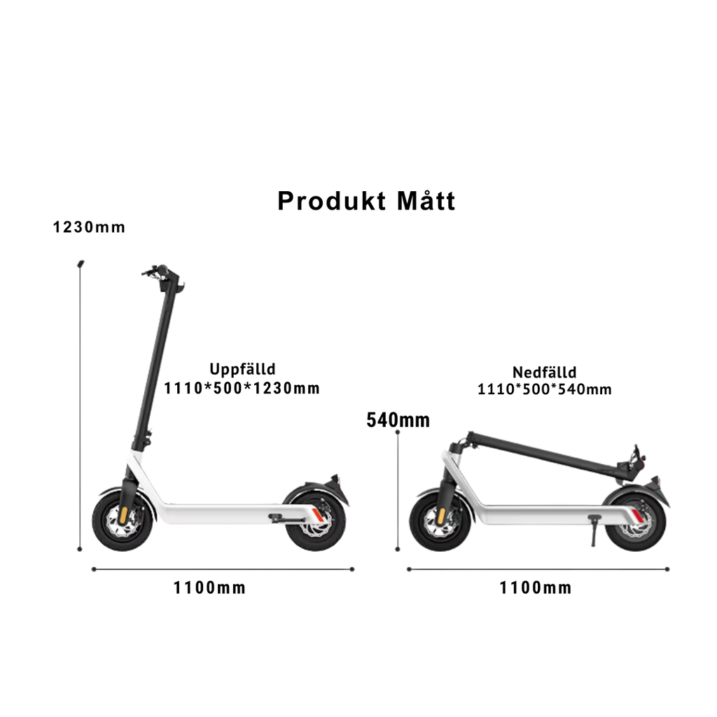 X9 pro max - Smart elspark med upp till 80km räckvidd optimerad för pendling, äventyr eller semester(inkl sits).